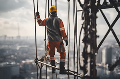 Imagem da notícia Imagem de montador de andaime visto do alto