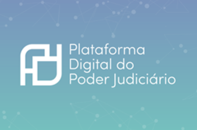 Imagem da notícia Imagem com a inscrição por extenso da PDPJ em letras brancas, com fundo azul claro