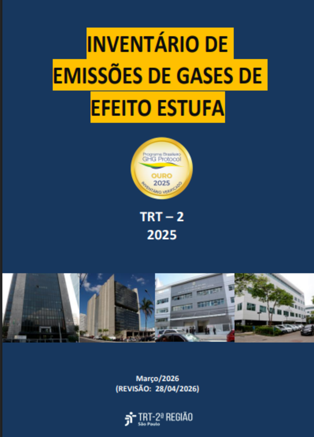 Inventário de emissões de gases de efeito estufa TRT 2 - 2025 - Selo Ouro pela FGV