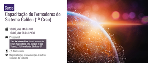 Notícia: Ejud2 realiza o curso Capacitação de Formadores(as) do Sistema Galileu (1º Grau) 
