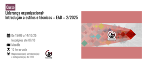 Notícia: Curso: Liderança organizacional - introdução a estilos e técnicas - EAD - 2/2025