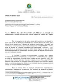 Relatório das ações desenvolvidas - exercício de 2023, no formato PDF, tamanho 364 kb