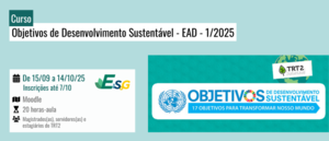 Notícia: Curso: Objetivos do desenvolvimento sustentável - EAD - 1/2025