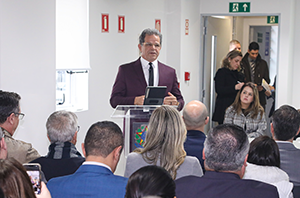 Imagem da Notícia Desembargador-presidente Valdir Florindo em pronunciamento no Circuito Indispensável no fórum de São Bernardo do Campo
