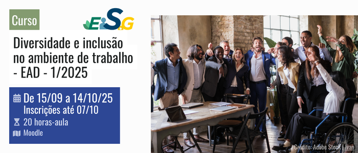 Notícia: Curso: Diversidade e inclusão no ambiente de trabalho - EAD - 1/2025