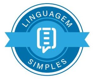 Selo Linguagem Simples. Clique aqui e saiba mais.