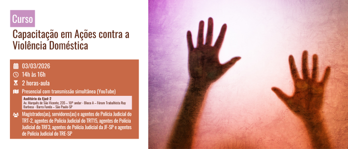 Notícia: Curso: Capacitação em Ações contra a Violência Doméstica