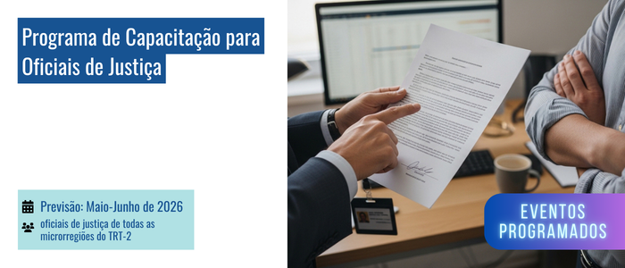 Notícia: Programa de Capacitação para Oficiais de Justiça