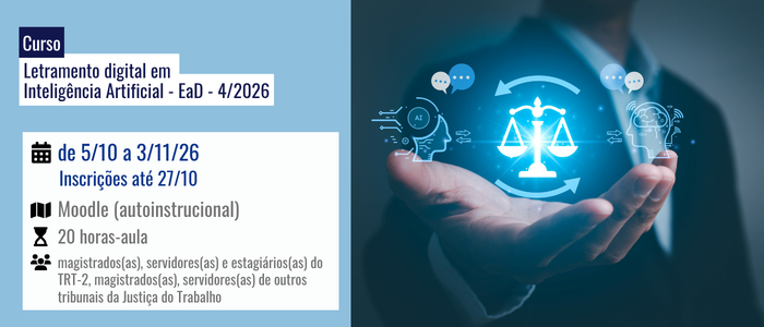 Notícia: Curso: Letramento digital em Inteligência Artificial - EaD - 4/2026 